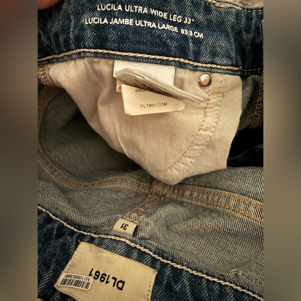 DL1961 Lucila Ultra Wide Leg Ultra High-Rise Jeans. Size 31. GUC! - Picture 4 of 4